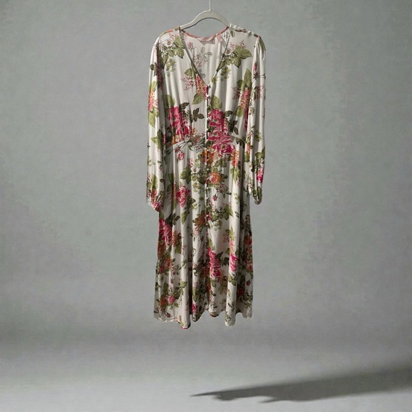 Laurie Felt Pink and Green Floral Dress - Picture 3 of 6